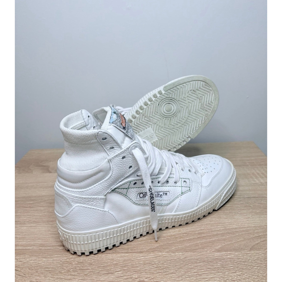 Off-White “Cup Sole 3.0” White High Top Sneakers Shoes Italy Size 38 / 7.5 US - Picture 4 of 12